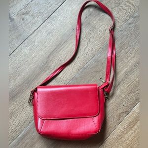 red satchel/purse/bag/handbag+adjustable/removable strap